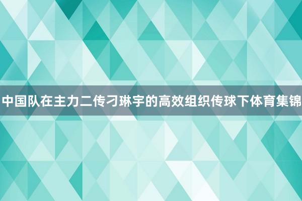中国队在主力二传刁琳宇的高效组织传球下体育集锦