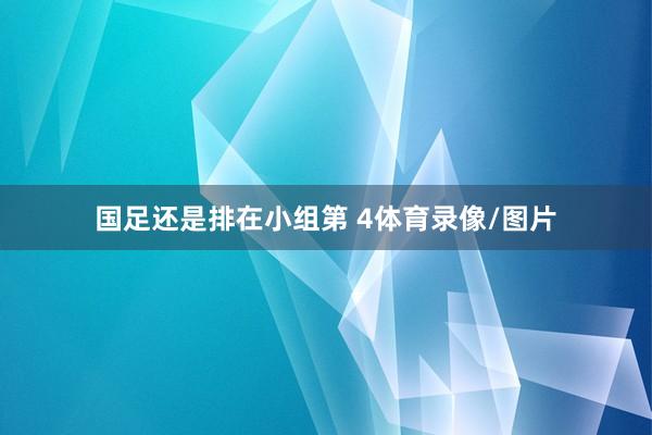 国足还是排在小组第 4体育录像/图片