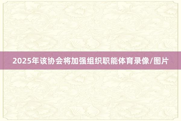 2025年该协会将加强组织职能体育录像/图片