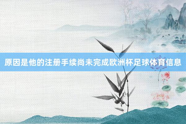 原因是他的注册手续尚未完成欧洲杯足球体育信息