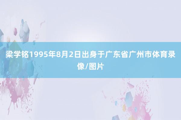 梁学铭1995年8月2日出身于广东省广州市体育录像/图片