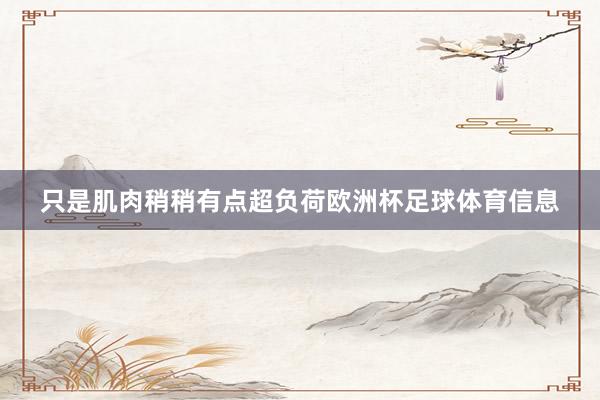 只是肌肉稍稍有点超负荷欧洲杯足球体育信息