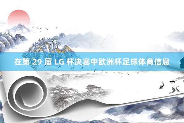 在第 29 届 LG 杯决赛中欧洲杯足球体育信息