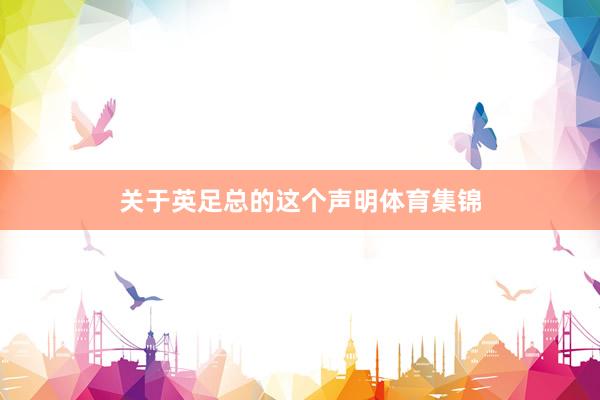 关于英足总的这个声明体育集锦