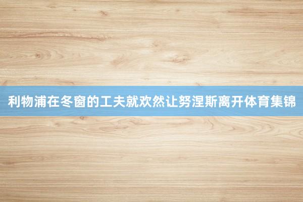 利物浦在冬窗的工夫就欢然让努涅斯离开体育集锦