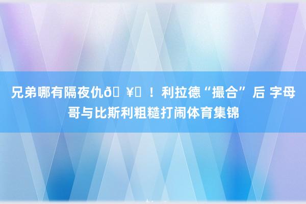 兄弟哪有隔夜仇🥂!利拉德“撮合” 后 字母哥与比斯利粗糙打闹体育集锦