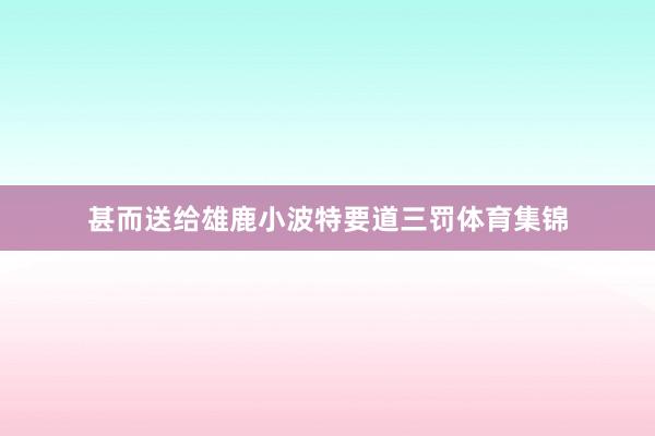 甚而送给雄鹿小波特要道三罚体育集锦