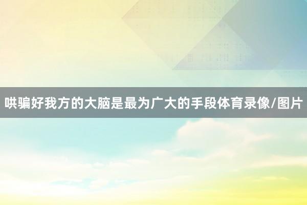 哄骗好我方的大脑是最为广大的手段体育录像/图片