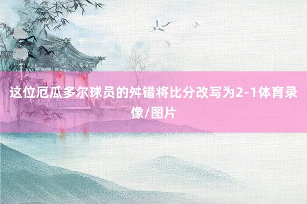 这位厄瓜多尔球员的舛错将比分改写为2-1体育录像/图片