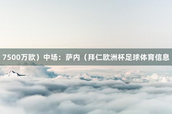 7500万欧）中场：萨内（拜仁欧洲杯足球体育信息