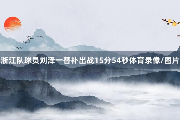 浙江队球员刘泽一替补出战15分54秒体育录像/图片