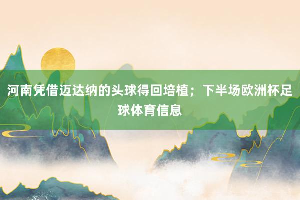 河南凭借迈达纳的头球得回培植；下半场欧洲杯足球体育信息