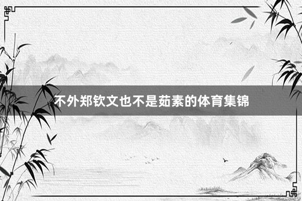不外郑钦文也不是茹素的体育集锦