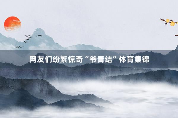 网友们纷繁惊奇“爷青结”体育集锦
