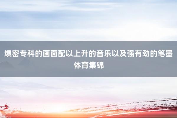 缜密专科的画面配以上升的音乐以及强有劲的笔墨体育集锦