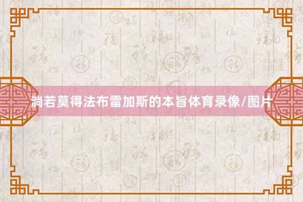 淌若莫得法布雷加斯的本旨体育录像/图片