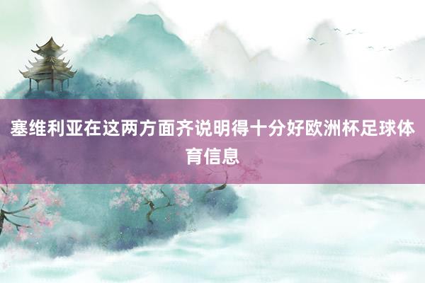 塞维利亚在这两方面齐说明得十分好欧洲杯足球体育信息