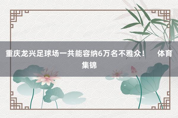 重庆龙兴足球场一共能容纳6万名不雅众！    体育集锦