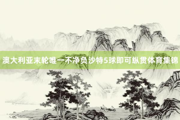 澳大利亚末轮唯一不净负沙特5球即可纵贯体育集锦