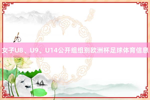 女子U8、U9、U14公开组组别欧洲杯足球体育信息